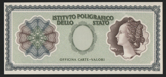 BANCONOTA CAMPIONE SPECIMEN TEST ISTITUTO POLIGRAFICO MODELLO ITALIA VERDE SPL - Numismatica_ita