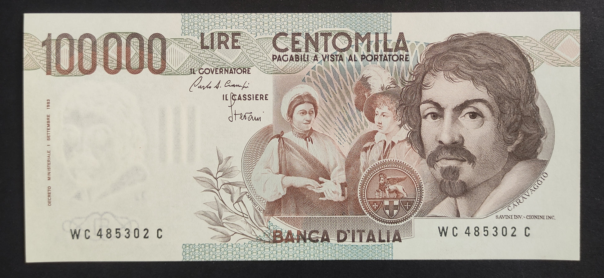 100.000 LIRE CARAVAGGIO 1° TIPO 01/12/1986 (qFDS) - Numismatica_ita