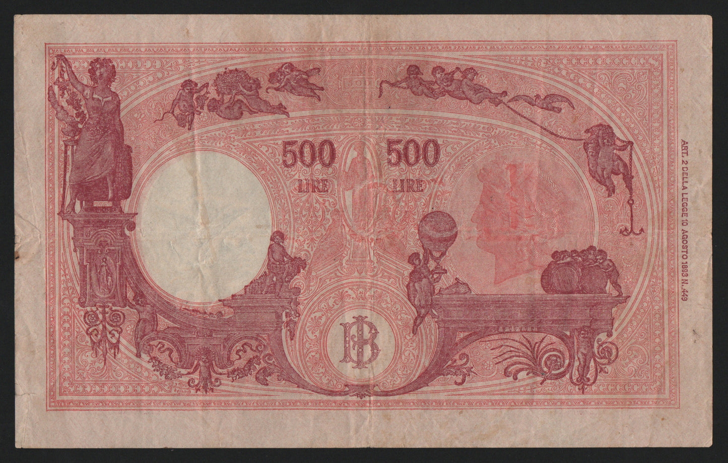 500 LIRE GRANDE "C" (B.I.) 07/10/1944 LUOGOTENENZA BB