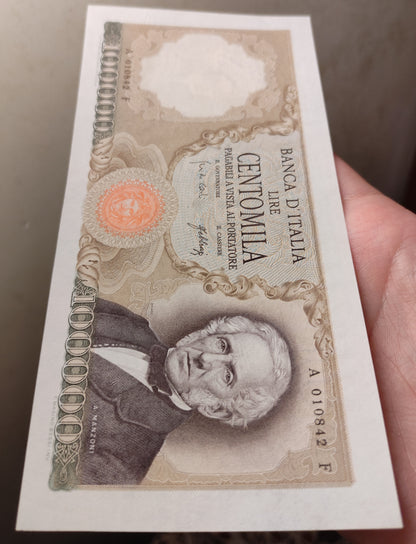 100000 LIRE MANZONI 03/07/1967 qSPL
