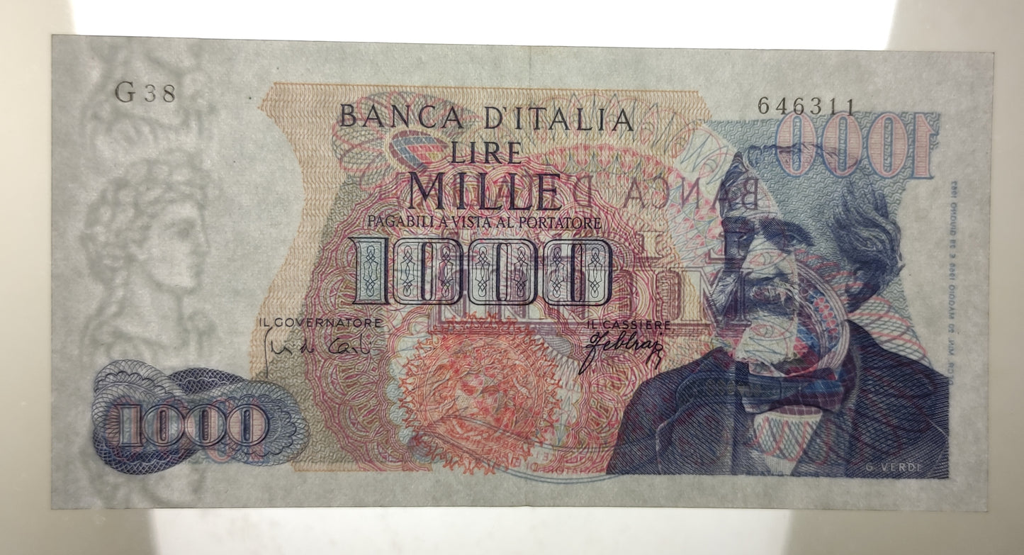 1000 LIRE VERDI 1° TIPO 20/05/1966 SPL