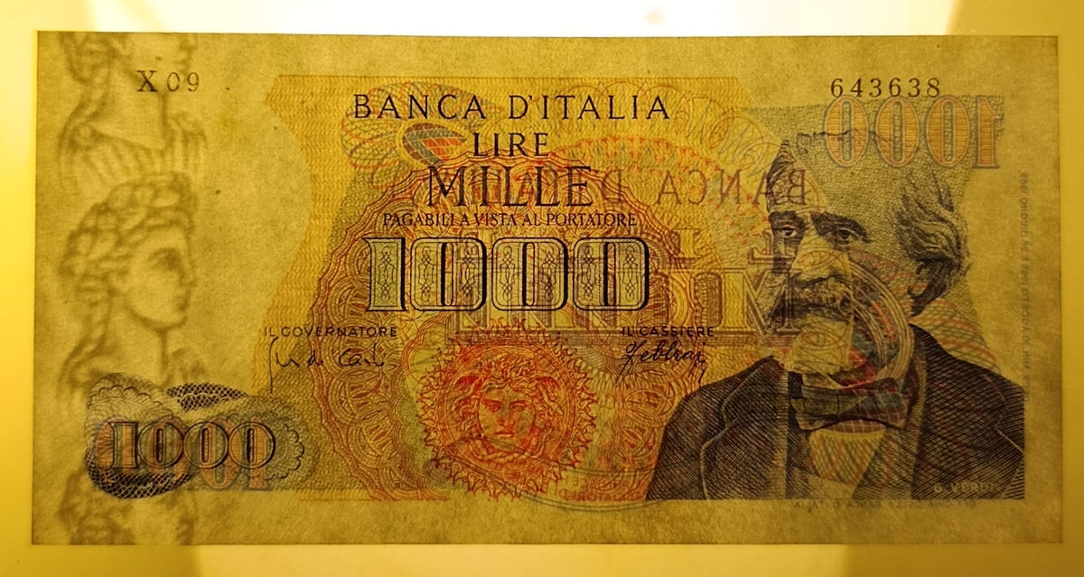 1000 LIRE VERDI 1° TIPO SERIE SOSTITUTIVA 10/08/1965 SUP - Numismatica_ita