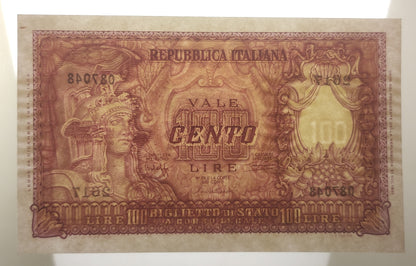 100 LIRE ITALIA ELMATA 31/12/1951 FDS