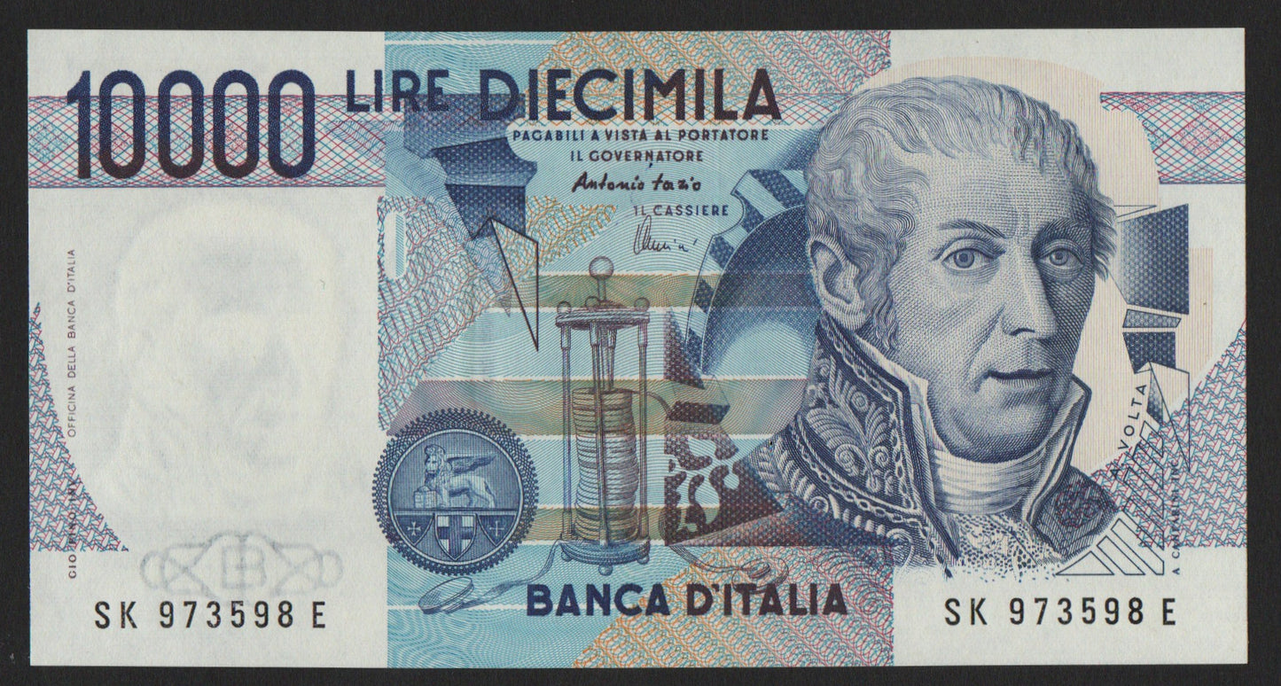 10000 LIRE ALESSANDRO VOLTA LETTERA K 1998 FDS