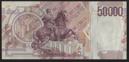 50000 LIRE BERNINI 2° TIPO LETTERA B 09/12/1992 SPL