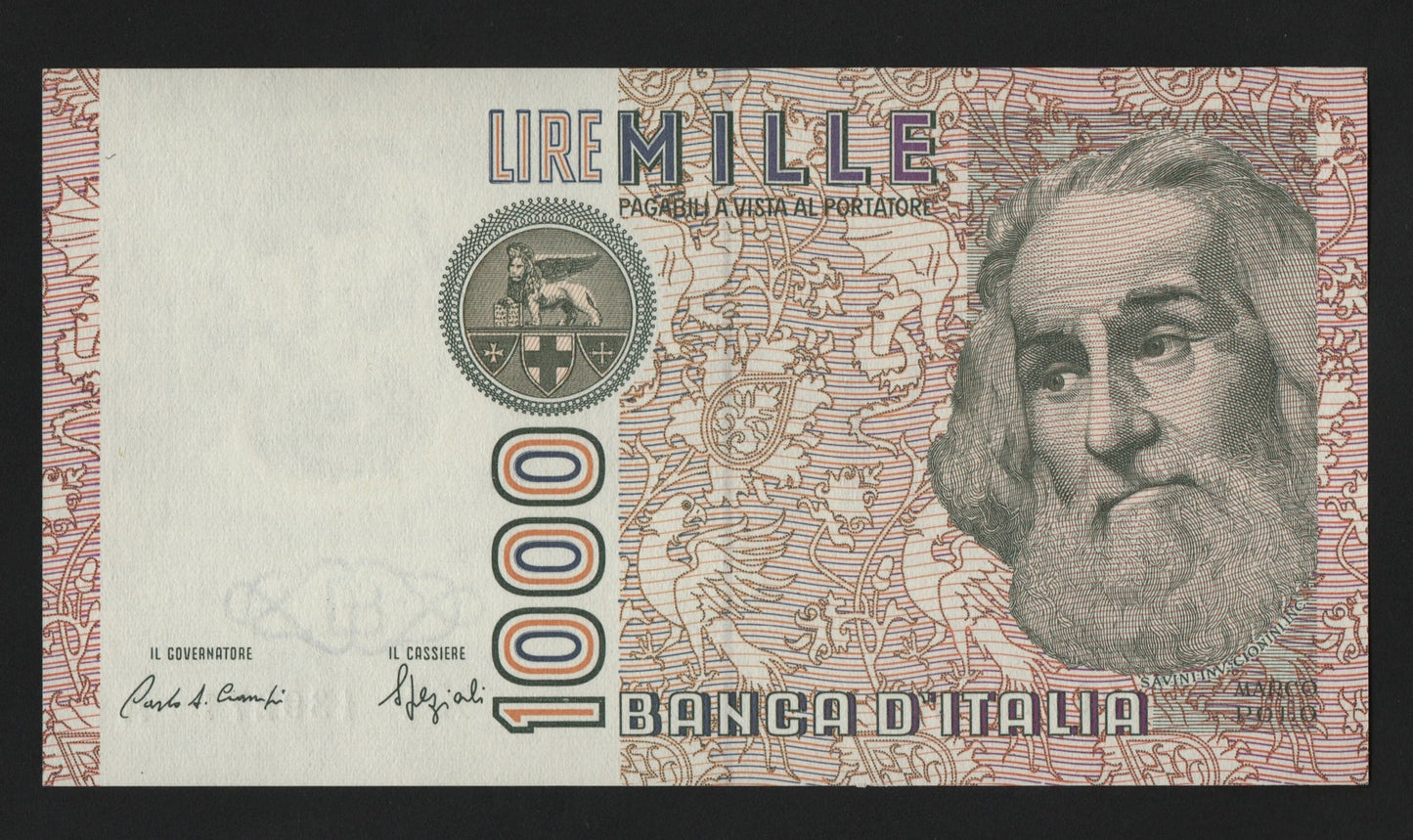 1000 LIRE POLO SERIE SOSTITUTIVA XF...A 1988 CONSECUTIVE DA MAZZETTA FDS