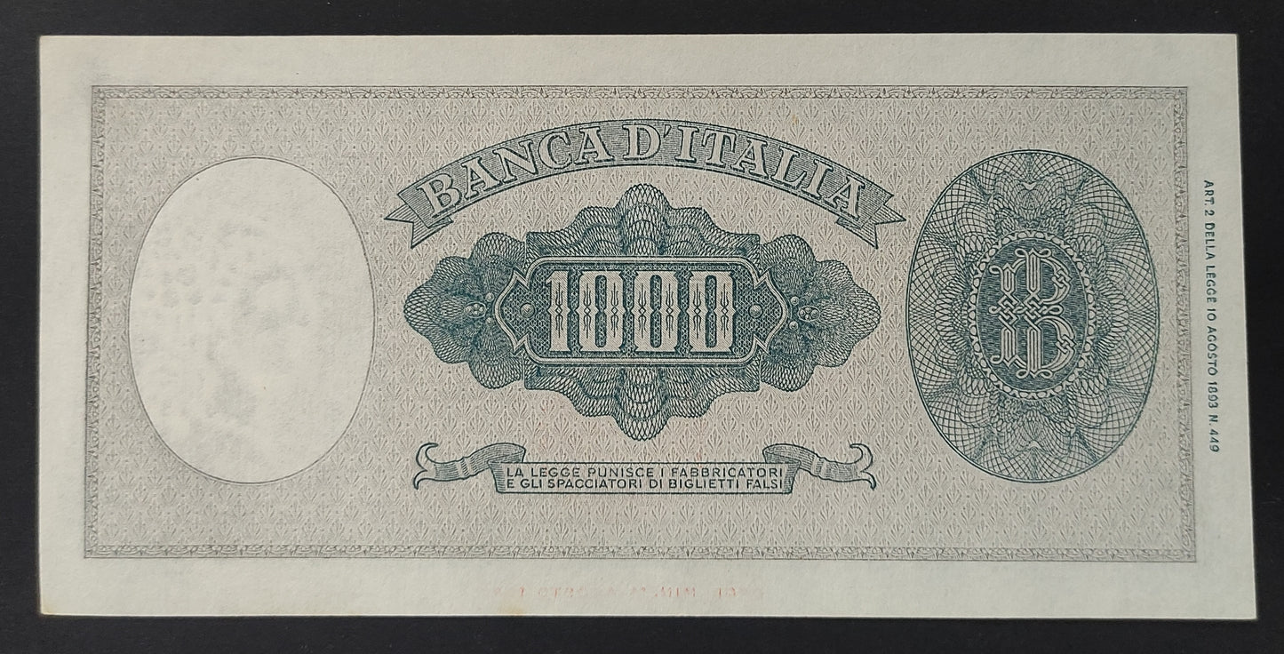 1000 LIRE ITALIA (MEDUSA) 10/02/1948 (SPL) - Numismatica_ita