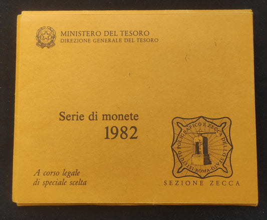 SERIE DIVISIONALE DI MONETE 1982 CON ARGENTO IPZS FDC - LIRE DA COLLEZIONE