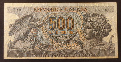 500 LIRE ARETUSA FALSO D'EPOCA 23/02/1970 qBB