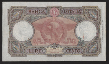 100 LIRE ROMA GUERRIERA (B.I.) 23/08/1943 qSPL