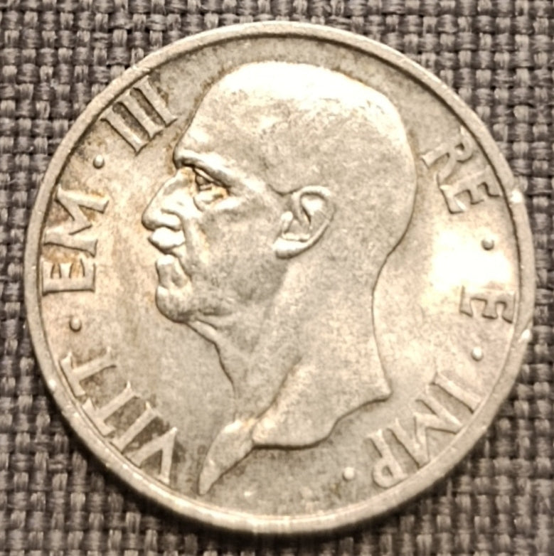 5 LIRE IMPERO 1937 qFDC MONETA IN ARGENTO REGNO D'ITALIA - Numismatica_ita