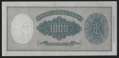 1000 LIRE ITALIA ORNATA DI PERLE MEDUSA 11/02/1949 SUP+ - Numismatica_ita