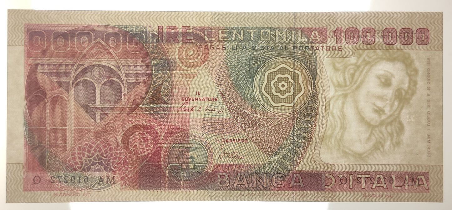 100000 LIRE BOTTICELLI 01/07/1980 SUP